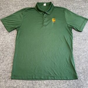 UPS Logo Polo Shirt Green Men's M Work Uniform Delivery Short Sleeve Shirt